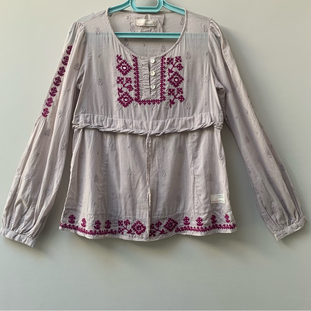Odd Molly gypsy boho cotton top blouse size 1 / small - Picture 1 of 10